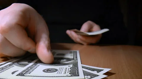 Men counting banknotes Stock Footage 68387139