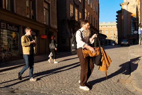 Men Crossing Streets Stock Photos
