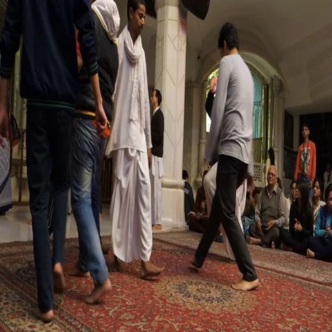 The men dance in a Hindu temple Stock Footage 69279879