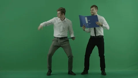 Men dancing on a green screen Stock-Footage 116963255