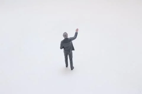 Men in dark suits forming professional security detail Stock Photos