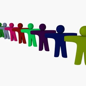 Men with different colours, men with same essence Stock Illustration