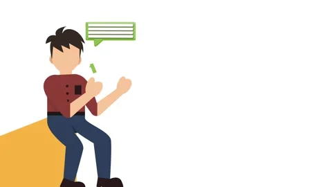 Men discuss technical work in animated video illustration Stock-Footage 314873564