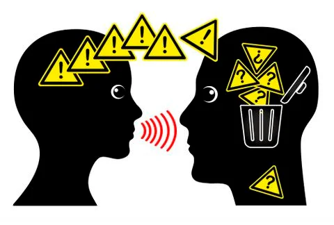 Men do not listen Stock Illustration