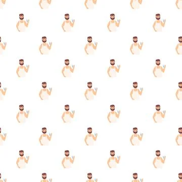 Men drinking water seamless pattern background Stock Illustration