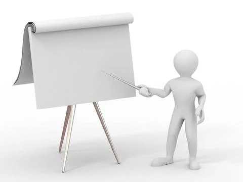 Men with empty board. 3d Men with empty board. 3d Copyright: xZoonar.com/M... Stock Photos