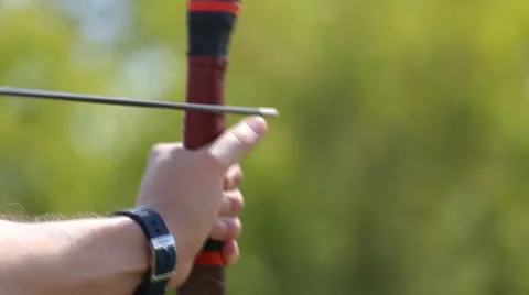 Men engaged in archery Stock Footage 66247013