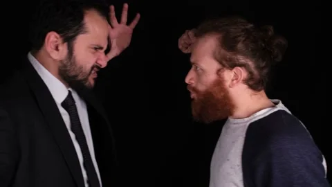 Men fighting slow motion Stock Footage 170432003