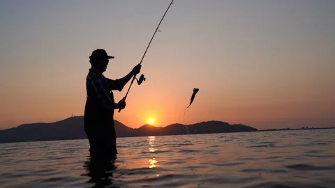 Men Fishing Stock Footage 103558245