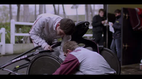 MEN FIXING WHEEL Stock Footage 25183045