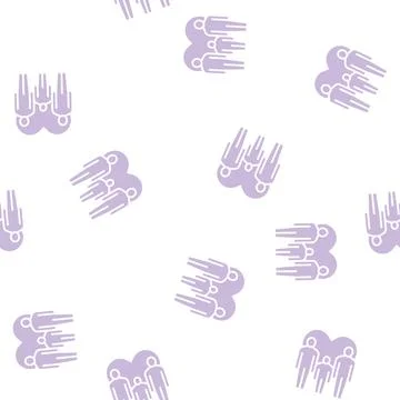 Men gay same sex couple adoption glyph seamless pattern Ilustração Stock