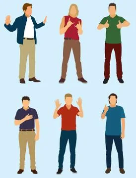 Men Gesturing Stock Illustration