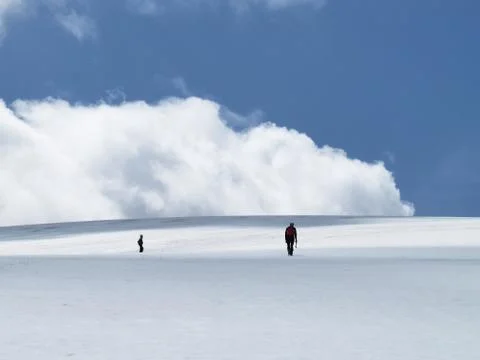 Men on a glacier Stock Photos