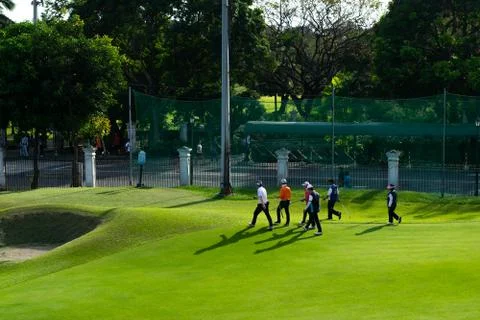 Men in golf course Stock Photos