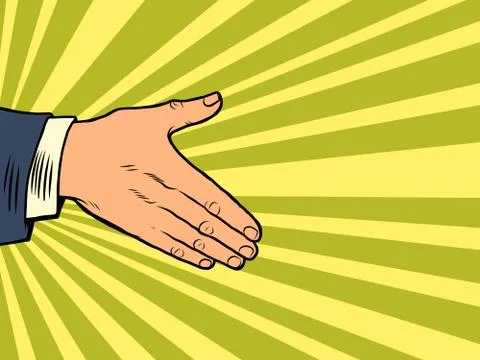 Men hand in a handshake Stock Illustration