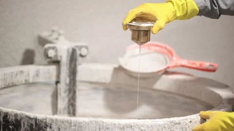 Men hand hold of send testing a factory. Industrial safety first concept. Stock Footage 297740245