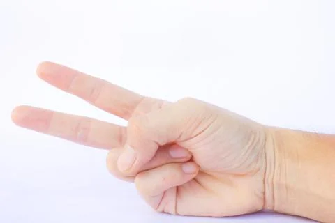 Men hand on white background Stock Photos