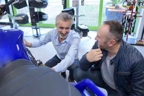 Men having a conversation Stock Photos