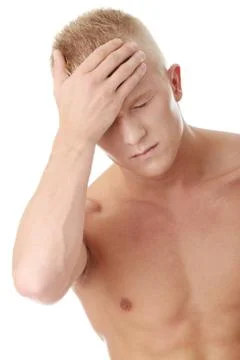 Men with headache Stock Photos