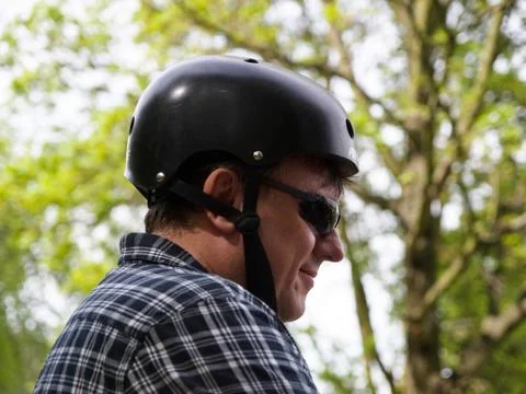 Men in helmet Foto stock
