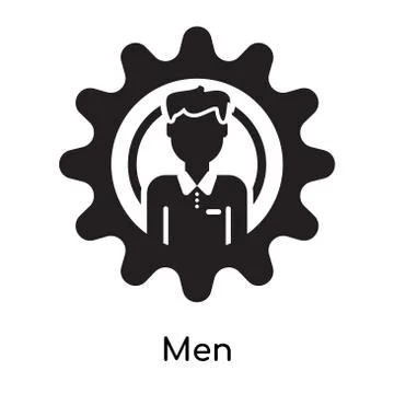 Men icon isolated on white background Free Stock Illustration