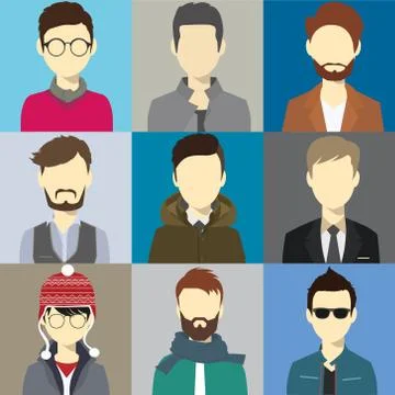 Men illustration avatar Vector Illustrazione stock