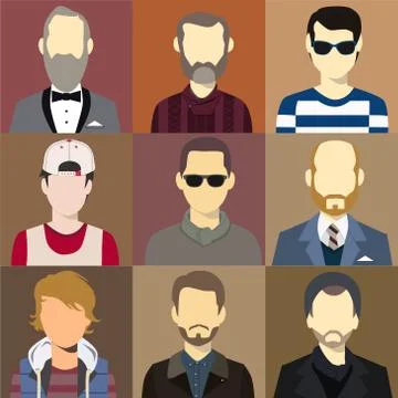 Men illustration avatar Vector Illustrazione stock