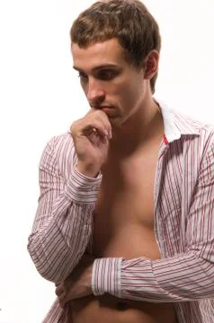 Men on an isolated background Stock Photos