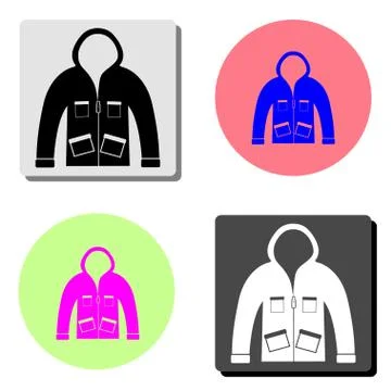 Men jacket. flat vector icon 스톡 일러스트