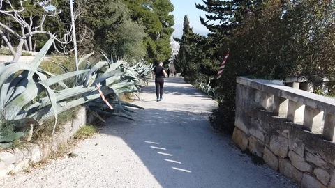 Men Jogging in Marjan park Video stock 102620392