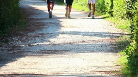 Men jogging at park  Stock Footage 8567604