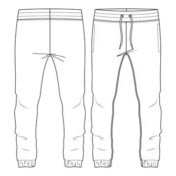 High-waisted trousers - Fashion Sketch