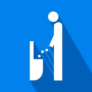 Men Lavatory Icon Stock Illustration
