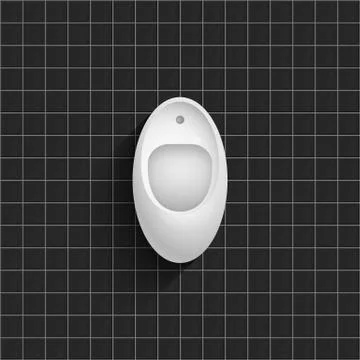 Men lavatory, WC realistic vector element Stock Illustration
