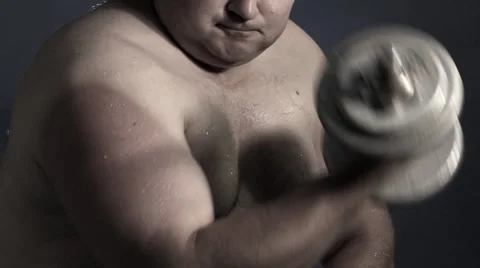 Men lifting dumbbell Stock Footage 8607854