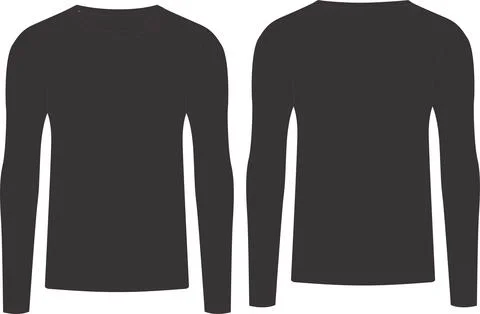 Men Long Sleeve Underscrub Tee Vectors Stock-Illustration