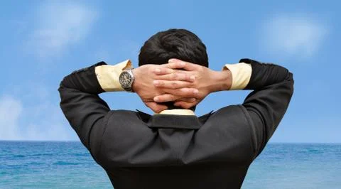 Men looking at sky Stock Photos