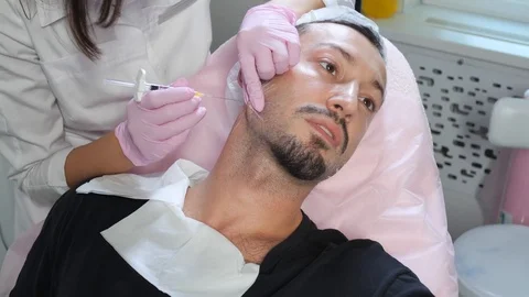 Men make contouring Stock Footage 103455237