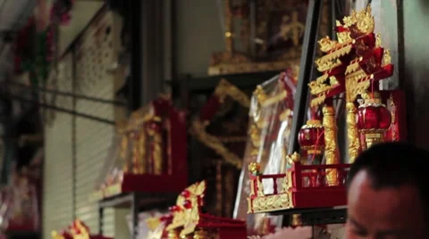 Men Making Chinese Shrines Stock Footage 8665910