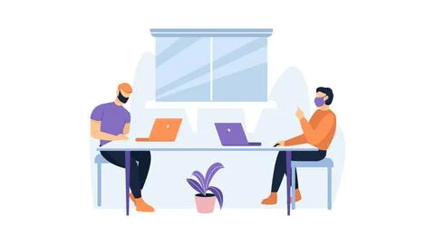 Men in masks Stock Illustration