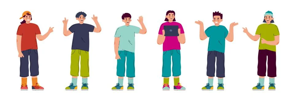 Men modern set. Vector illustration flat style Stock Illustration