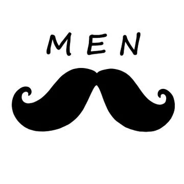 Men mustache Stock Illustration