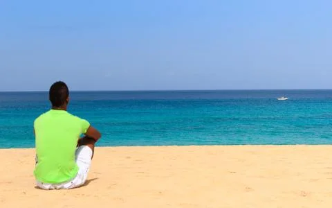 Men n the beach Stock Photos