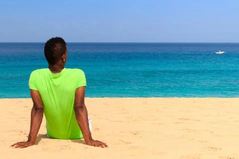 Men n the beach Stock Photos