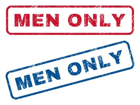 Men Only Rubber Stamps Stock Illustration
