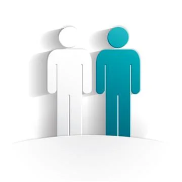 Men paper icon Stock Illustration