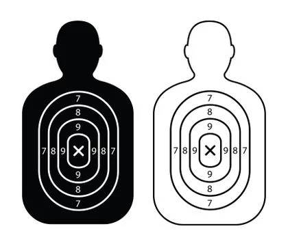 Men paper targets Stock Illustration