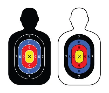 Men paper targets Stock Illustration
