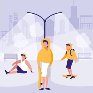 Men in park vector design Ilustración de archivo