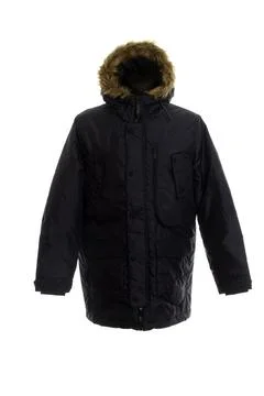 Men parka jacket  isolated on white background Stock Photos